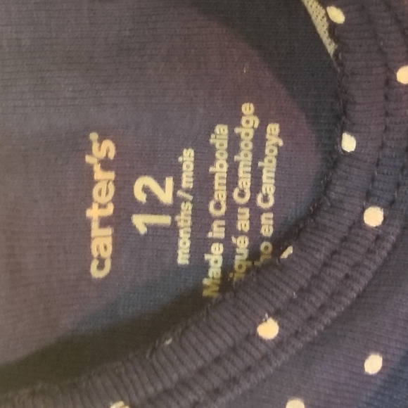 Carter's Navy Polka Dot Dress - Picture 3 of 4